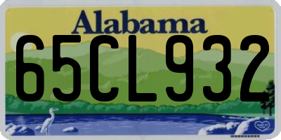 AL license plate 65CL932
