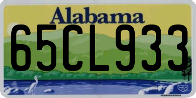 AL license plate 65CL933