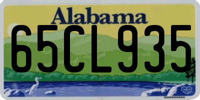 AL license plate 65CL935