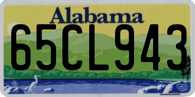 AL license plate 65CL943
