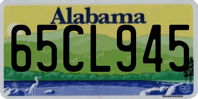 AL license plate 65CL945