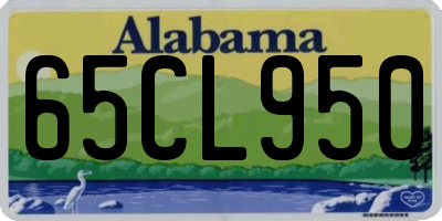 AL license plate 65CL950