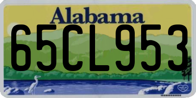 AL license plate 65CL953