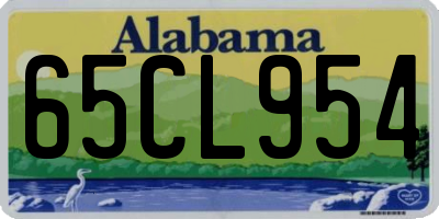 AL license plate 65CL954