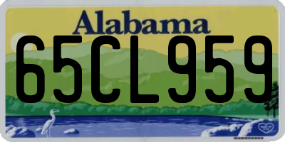 AL license plate 65CL959