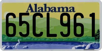 AL license plate 65CL961