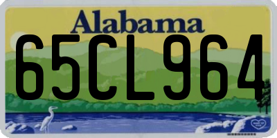 AL license plate 65CL964