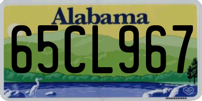 AL license plate 65CL967