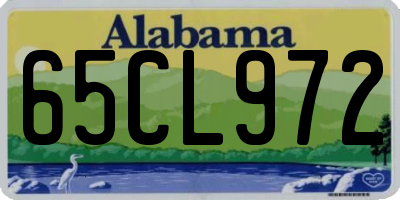AL license plate 65CL972