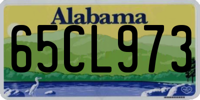 AL license plate 65CL973