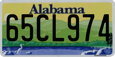 AL license plate 65CL974