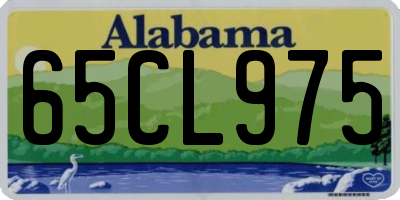 AL license plate 65CL975
