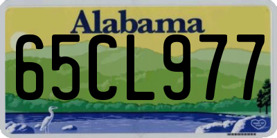 AL license plate 65CL977