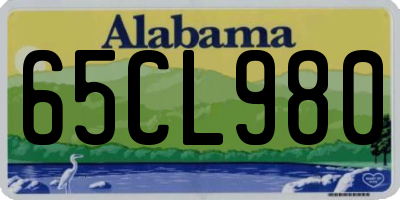 AL license plate 65CL980