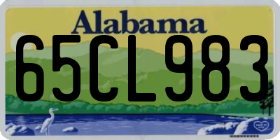 AL license plate 65CL983