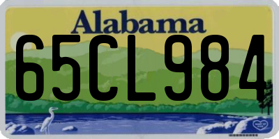 AL license plate 65CL984