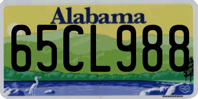 AL license plate 65CL988