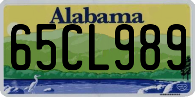 AL license plate 65CL989