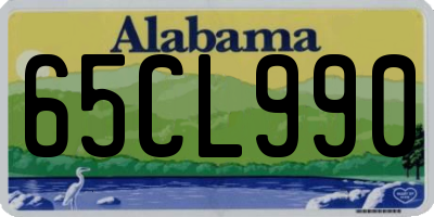 AL license plate 65CL990