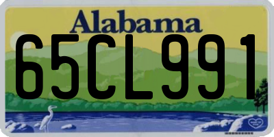AL license plate 65CL991