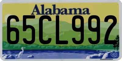 AL license plate 65CL992