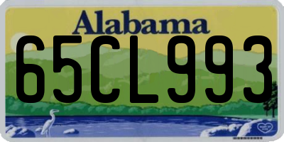 AL license plate 65CL993