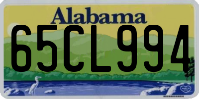 AL license plate 65CL994