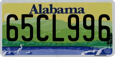 AL license plate 65CL996