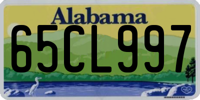 AL license plate 65CL997