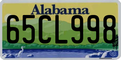 AL license plate 65CL998