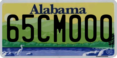 AL license plate 65CM000