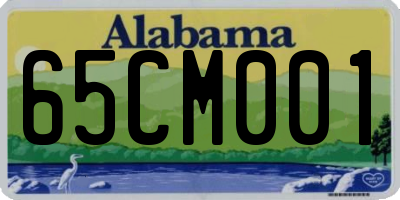 AL license plate 65CM001