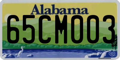 AL license plate 65CM003