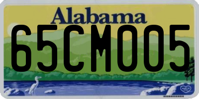 AL license plate 65CM005