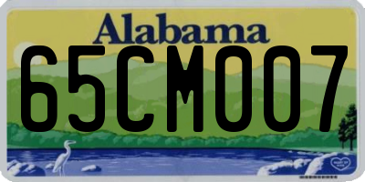 AL license plate 65CM007