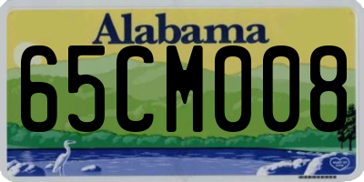 AL license plate 65CM008