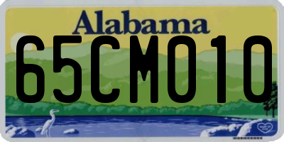 AL license plate 65CM010