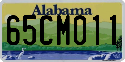 AL license plate 65CM011