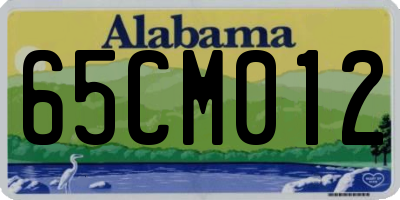 AL license plate 65CM012