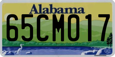 AL license plate 65CM017