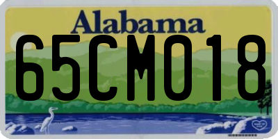 AL license plate 65CM018