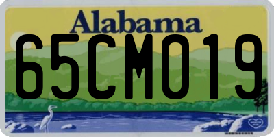 AL license plate 65CM019