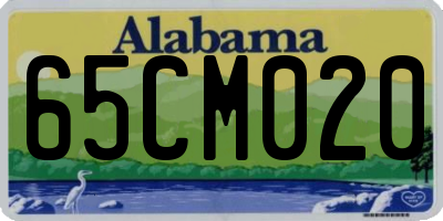 AL license plate 65CM020