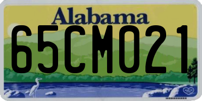 AL license plate 65CM021