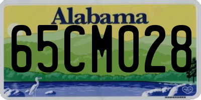 AL license plate 65CM028