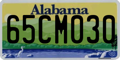 AL license plate 65CM030