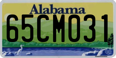 AL license plate 65CM031