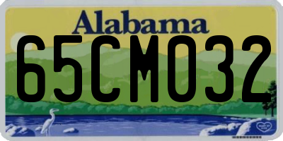 AL license plate 65CM032