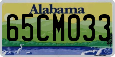 AL license plate 65CM033