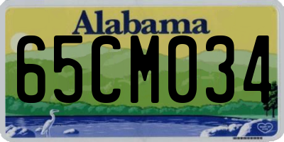AL license plate 65CM034